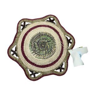 Handwoven Peruvian Chambira Palm Fiber Decorative Basket With Eco Friendly Desig